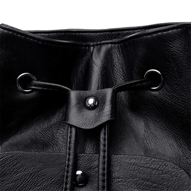 Premium Soft Sheepskin Leather Women's Backpack with Multiple Compartments for Everyday Use - Image 3