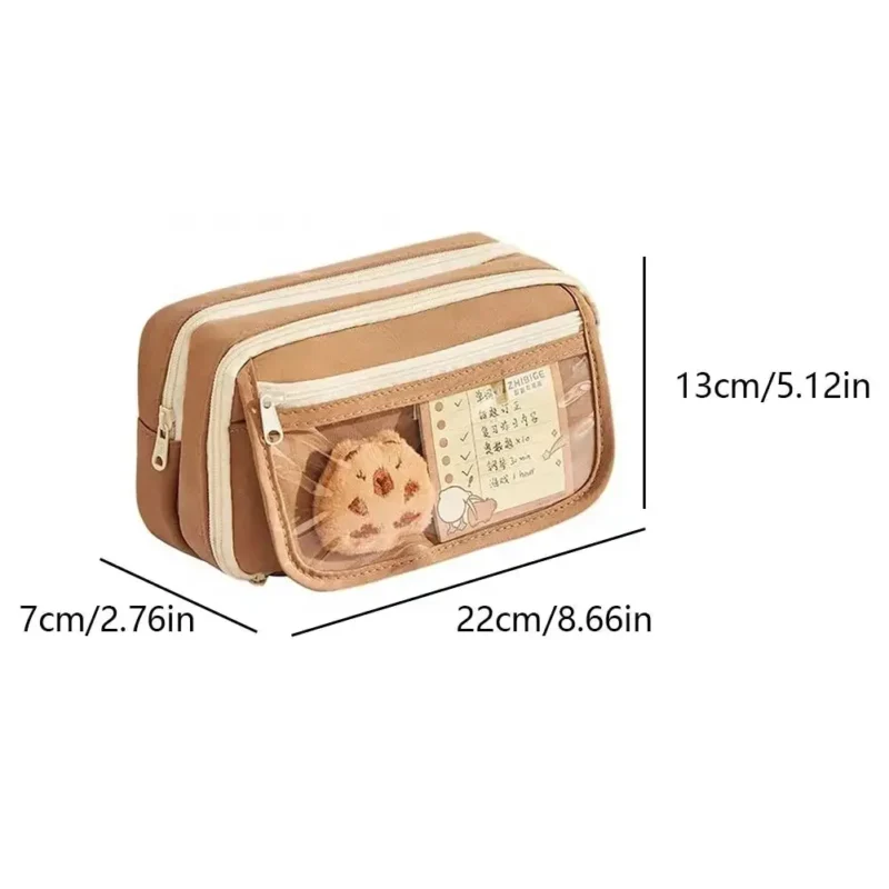 Cute Capybara Nylon Canvas Laptop Backpack with Large Capacity for School and Travel - Image 8