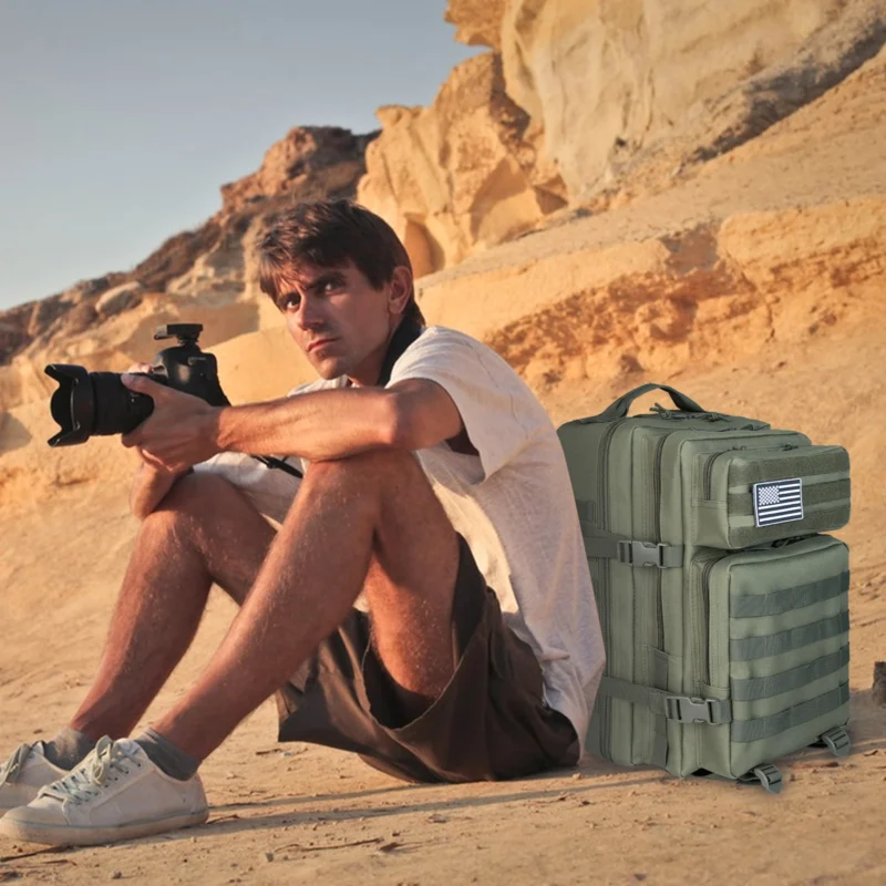 Military-Grade 45L Tactical Backpack with MOLLE System for Hiking, Camping, and Outdoor Adventures - Image 4