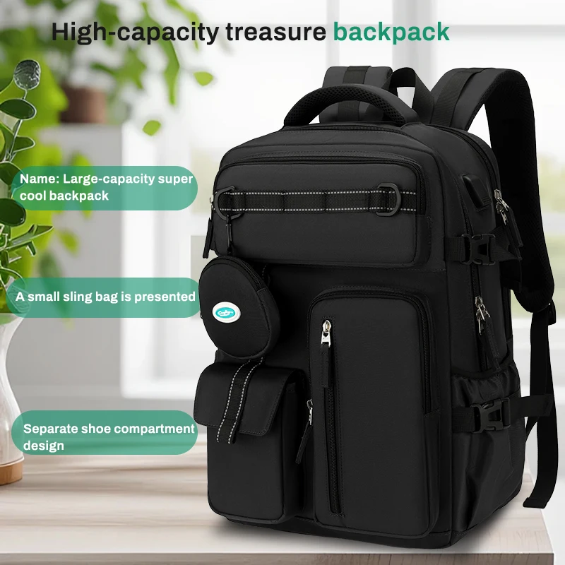 Stylish roll top backpack with modern urban design aesthetic